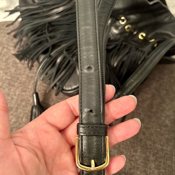 YSL Small Black Leather Fringe - Picture 8 of 8